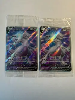2 Pokemon Go Mewtwo v SWSH229 Black Star Promo TCG Card Sealed - Image 1