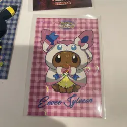 Eevee - Eeveelution Ponchos - Pokemon Let's Go Eevee Card Database Flannel Set - Image 2