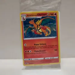 Pokemon TCG Special Delivery Charizard SWSH075 Official Sealed Promo Card - Image 1