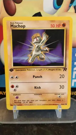 MACHOP Team Rocket Series POKEMON Non-Holo 1st Edition 2000 Trading Card 59/82 - Image 1