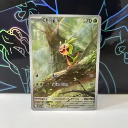 Pokemon Chespin Chaos Rising Illustration Rare 087/086 Fresh Pack Pulled - Image 1