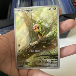 Pokemon Chespin Chaos Rising Illustration Rare 087/086 Fresh Pack Pulled - Image 4