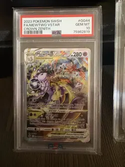 Pokemon Mewtwo VSTAR Full Art Ultra Rare Holo GG44/GG70 Crown Zenith PSA 10 - Image 1