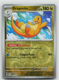 NM Dragonite 149/165 Rare 151 Pokemon Reverse Holo - Image 1