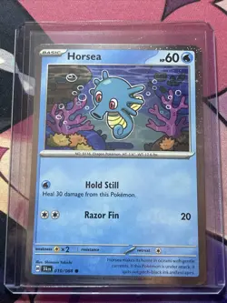 Pokemon Shrouded Fable Cosmo Holo 010/064 Horsea Near Mint - Image 1
