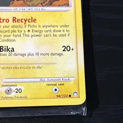 Pokemon TCG Pikachu 94/123 Mysterious Treasures Regular 60 HP - Image 4