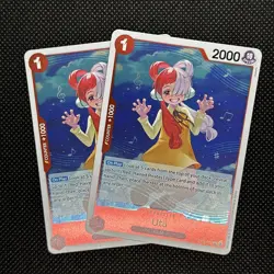 2X One Piece Card Game Uta OP09-002 Rare NM - Image 1