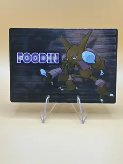 1999 Pokemon Meiji Promo Embossed Foodin Alakazam Japanese Near Mint - Image 1