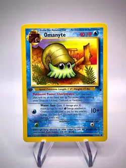 Pokemon TCG Omanyte Fossil 52 Regular 1st Edition Common - Image 1