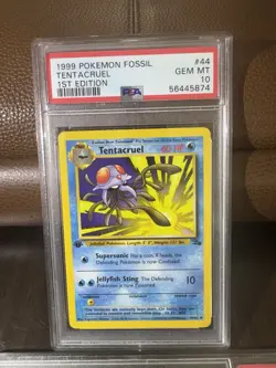 1999 Pokemon Fossil 1st Edition Tentacruel #44/62 PSA 10 Gem Mint - Image 1