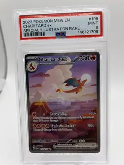 2023 Pokemon Mew En-151 #199 Charizard Ex Special Illustration Rare PSA 9 - Image 1