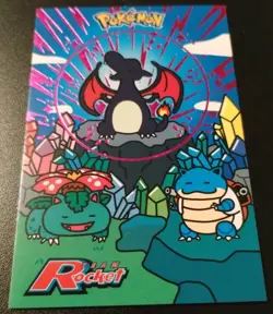 Rocket Team Card Database SHINY CHARIZARD Blastoise Venusaur Pokemon Card Holo - Image 2