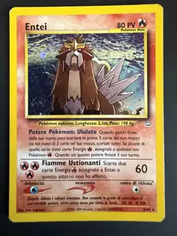 Pokemon 2001 Entei Holo Neo Revelation 6/64 Italiano Wotc - Image 1