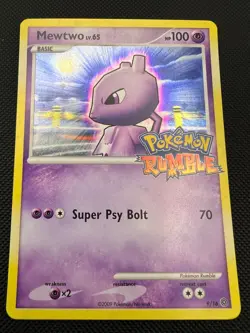 Pokemon Mewtwo RUMBLE 9/16 Holo Promo Series Card English - Image 1