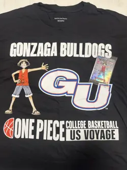 One Piece Monkey.D.Luffy College Basketball Promo Card + Exclusive Shirt - Image 1