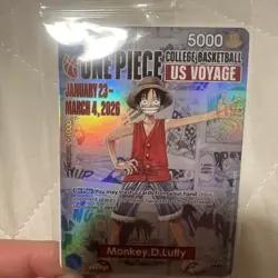 One Piece Monkey.D.Luffy College Basketball Promo Card + Exclusive Shirt - Image 2