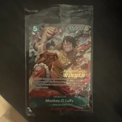 Monkey.D.Luffy P-135 Winner Stamp OP16 Pre-Release Event Promo Card Sealed - Image 1