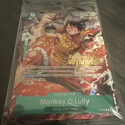 Monkey.D.Luffy P-135 Winner Stamp OP16 Pre-Release Event Promo Card Sealed - Image 2