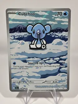 Cubchoo 109/086 Sv: Black Bolt Full Art IR Pokemon Card - NM - Image 1