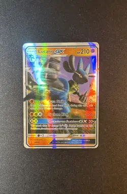 Lucario GX SM100 Black Star Promo Holo Pokemon Card Sun & Moon - Image 1