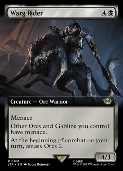 Warg Rider - Extended Art NM, English MTG The Lord Of The Rings: Tales Of Middle - Image 1