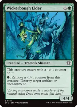 x2 Wickerbough Elder (C) #118 Commander: Lorwyn Eclipsed MTG NM - Image 1