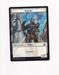 2021 MTG MAGIC COMMANDER: INNISTRAD: MIDNIGHT HUNT DOUBLE TOKEN WOLF / KNIGHT - Image 2