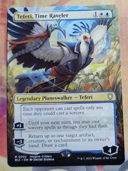 Teferi, Time Raveler (Borderless) MTG Commander: Bloomburrow (BLC) (NM) - Image 1