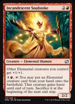 Incandescent Soulstoke -Foil Medium Play MTG Modern Masters 2015 - Image 1