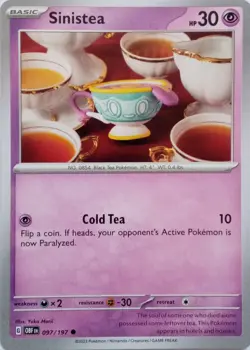 SINISTEA - COMMON - OBSIDIAN FLAMES - POKEMON CARD - 097/197 - Image 1