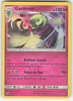 Gardevoir 141/214 Holo Rare Lost Thunder Pokemon MP dmg - Image 1