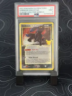 Pokemon 2021 Celebrations Classic Collection Umbreon Gold Star Holo PSA 9 17/17 - Image 1