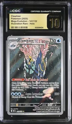 Clawitzer *CGC PRISTINE 10* Illustration Rare *Mega Evolution* #141 * Pokemon - Image 1