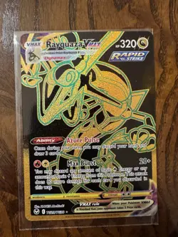 Pokemon Rayquaza VMAX Secret Rare TG29/TG30 Silver Tempest Trainer Gallery Holo - Image 1
