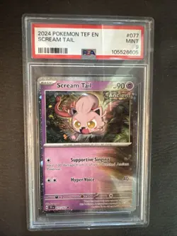 Scream Tail 077/162 Temporal Forces HOLO mint Condition PSA 9 - Image 1