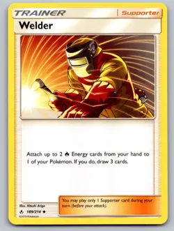 Welder 189/214 Uncommon Unbroken Bonds Pokemon Near Mint - Image 1