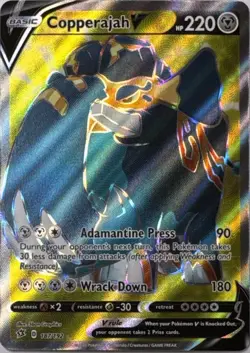 Copperajah V 187/192 HOLO Ultra Rare Rebel Clash Pokemon Near Mint - Image 1