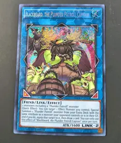 Yu-Gi-Oh! Blackbeard, The Plunder Patrol Captain Secret Rare BLCR-EN094 NM - Image 1