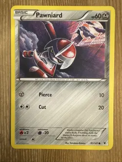 Pawniard - BW Noble Victories 81/101 Tomokazu Komiya Black White Pokemon Card NM - Image 1