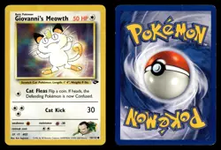 Giovanni's Meowth 74/132 Unlimited Common Gym Challenge Pokemon Card - Image 1