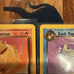 Dark Flareon 35/82 and Dark Vaporeon 45/82 1st Edition Pokemon Cards - Image 4