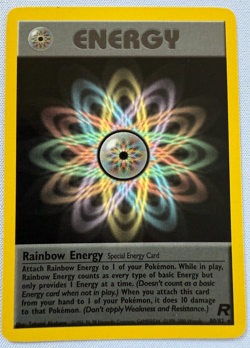 Rainbow Energy 80/82 Team Rocket Rare Vintage Pokemon Card - Image 2