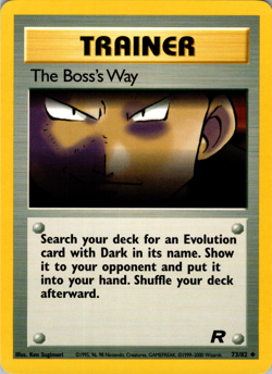 The Boss's Way 73/82 Team Rocket Regular Vintage Pokemon Card - Image 1