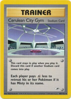 Cerulean City Gym 108/132 Gym Heroes Regular Vintage Pokemon Card - Image 1