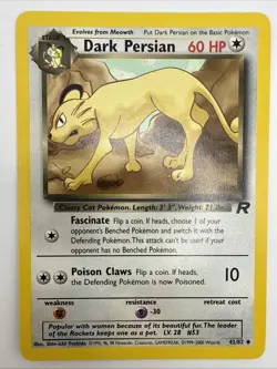 Dark Persian 42/82 Team Rocket Vintage Pokemon Card - Image 3