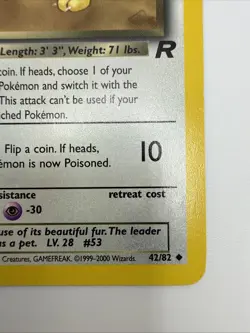 Dark Persian 42/82 Team Rocket Vintage Pokemon Card - Image 5