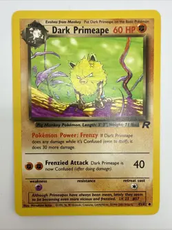 Dark Primeape 43/82 Team Rocket Regular Vintage Pokemon Card - Image 3