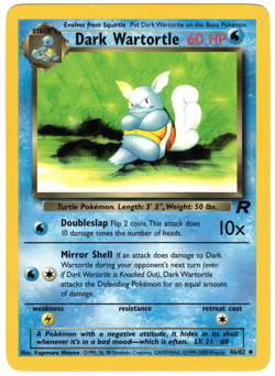 Dark Wartortle 46/82 Team Rocket Regular Vintage Pokemon Card - Image 1