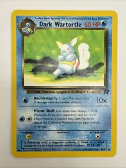 Dark Wartortle 46/82 Team Rocket Regular Vintage Pokemon Card - Image 3
