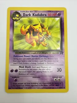 Dark Kadabra 39/82 Team Rocket Regular Vintage Pokemon Card - Image 3